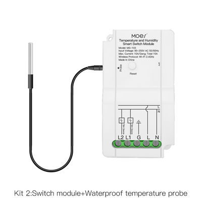 Moduł inteligentnego przełącznika temperatury i wilgotności Wifi 15a 240v