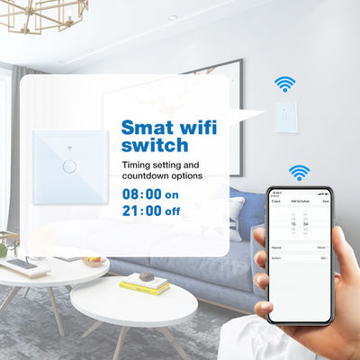 OEM ODM EU UK Standard 1-ganowy inteligentny przełącznik ścienny Wifi wodoodporny do automatyki domowej