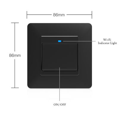 Tuya Light 1 Gang Push Button Inteligentny przełącznik ścienny Wifi OEM kompatybilny z Alexa / Google Home
