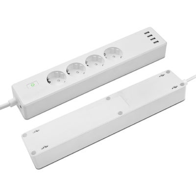 Listwa zasilająca 4 EU Smart Wifi Socket Plug 4 USB Tuya Sterowanie głosowe z Alexa Google Home