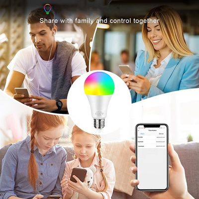Ściemnialne żarówki LED E26 Smart WiFi współpracują z Alexa Google Home 2700K-6500K RGBWW