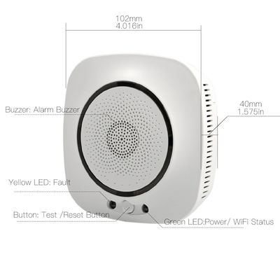 Tuya APP Smart WiFi Detektor gazu Kuchnia Gotowanie Alarm wycieku gazu i detektor tlenku węgla