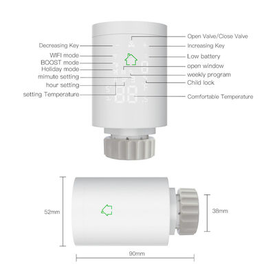 Tuya ZigBee3.0 WiFi Smart TRV programowalny termostat grzejnikowy regulator temperatury