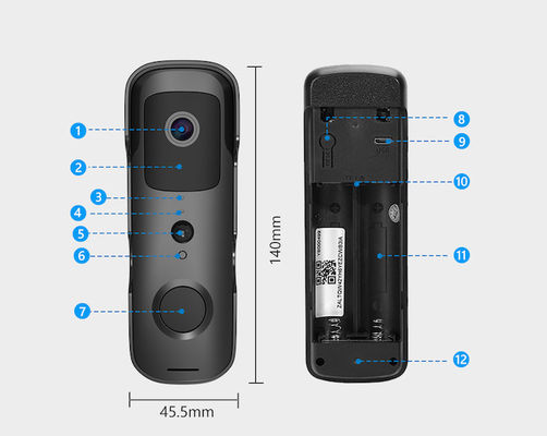 2.4G Smart Hd Wifi Security Doorbell Camera z dzwonkiem Night Vision Dwukierunkowy dźwięk